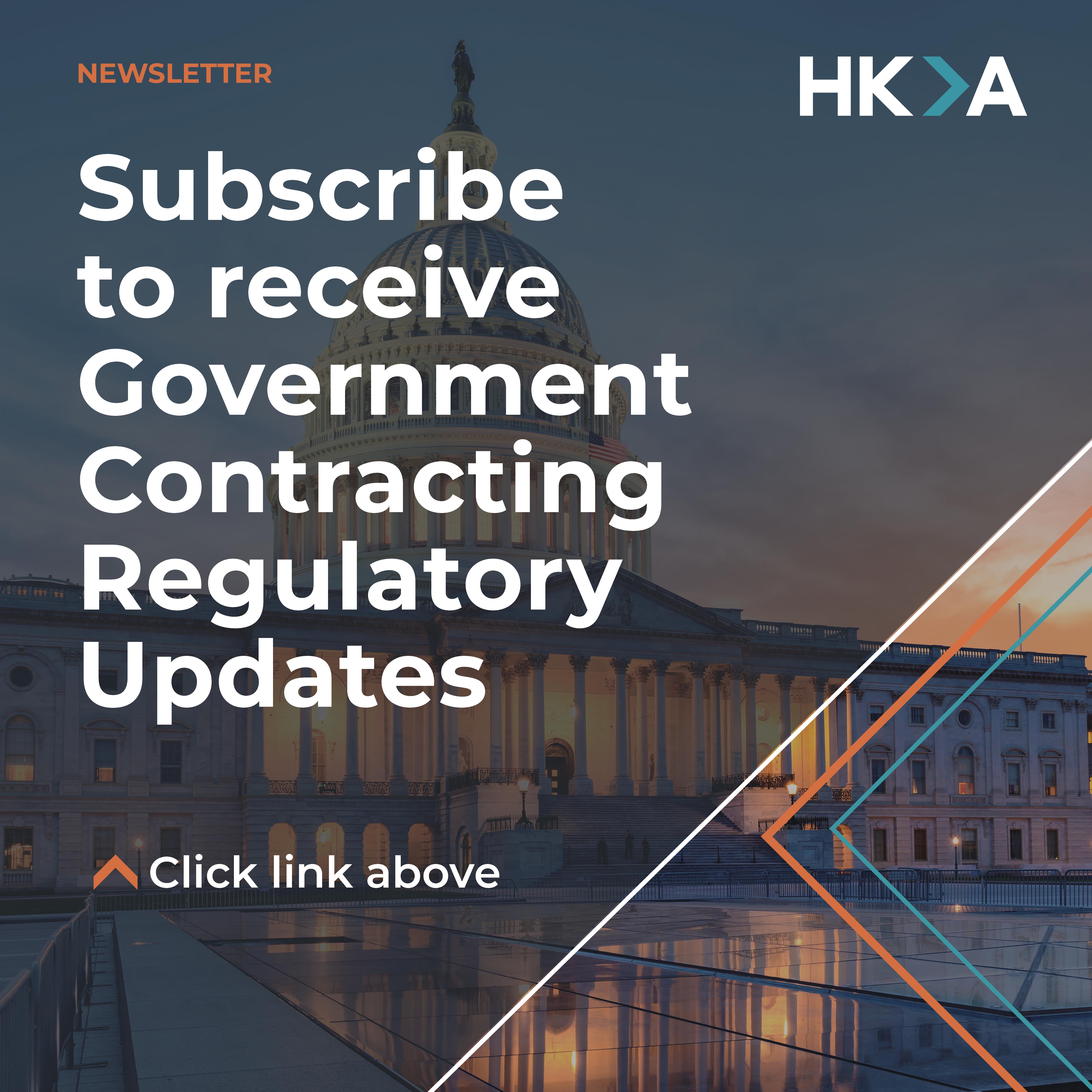Sign up for U.S. Government Contracting newsletters